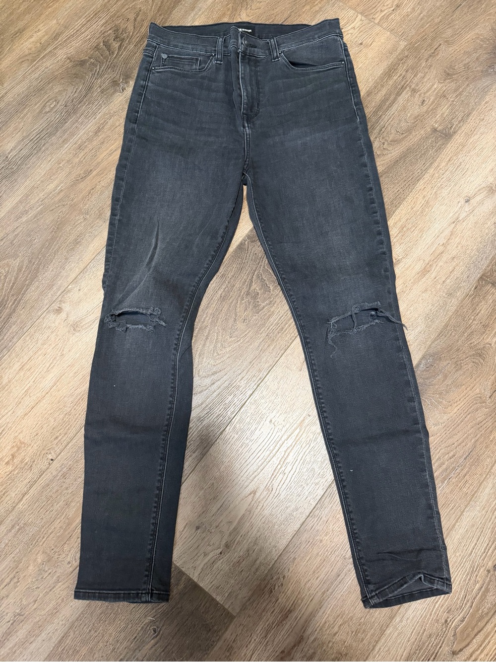 Hudson Women's Black Distressed Skinny Jeans